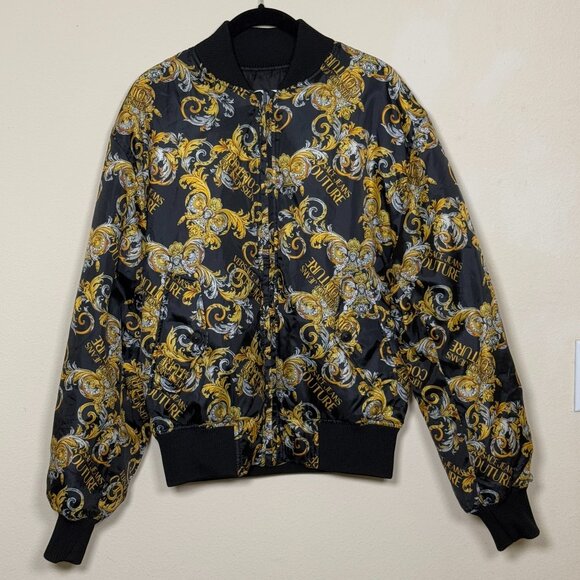 Versace Jeans Couture Jacket Barocco Reversible Bomber Jacket Printed coat - Picture 1 of 13